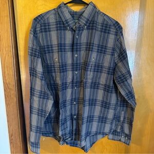 Eddie Bauer Blue Plaid Men's Shirt